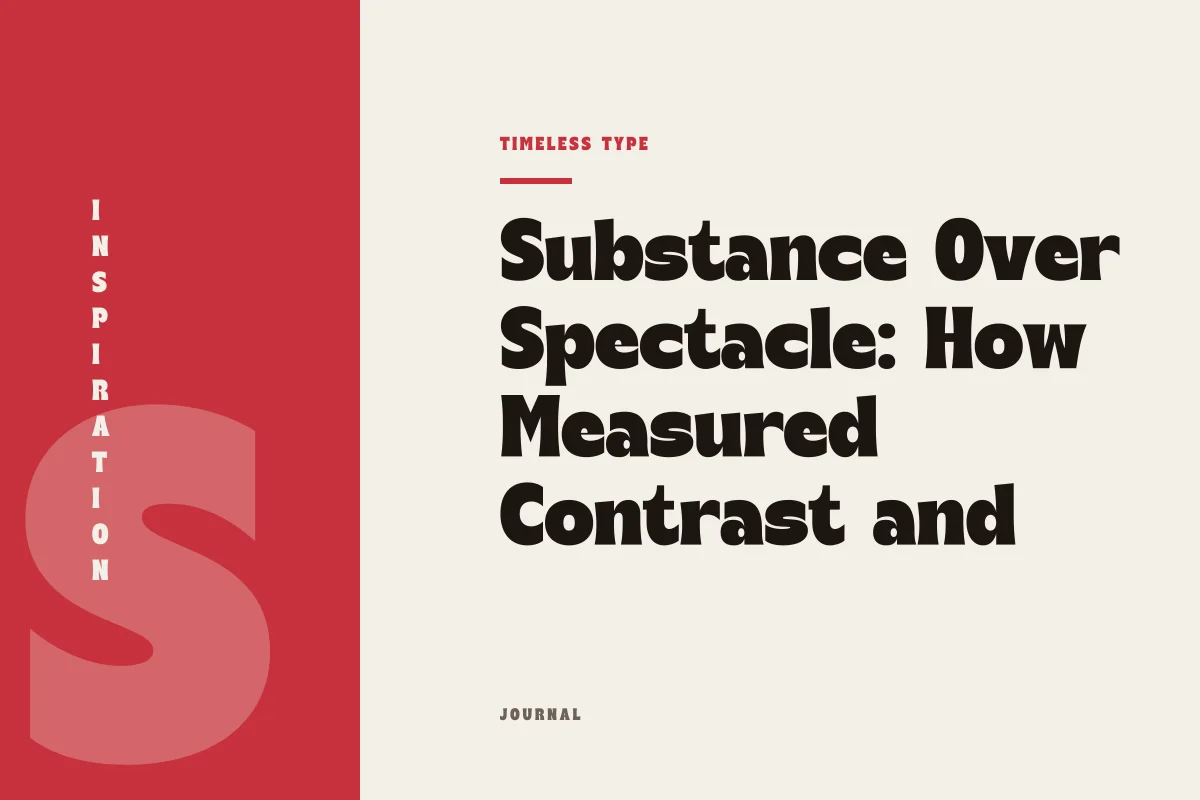 Substance Over Spectacle: How Measured Contrast and Brackets Ground Running Text — Timeless Type journal