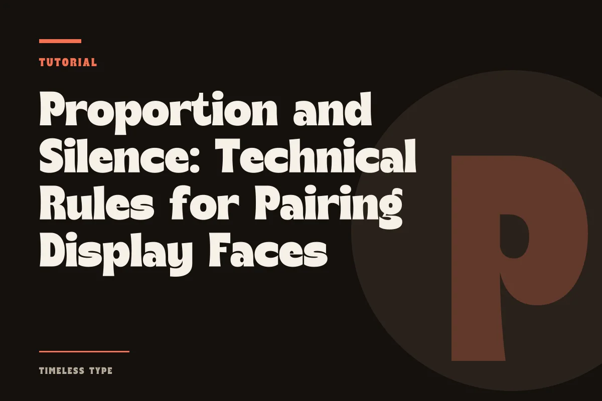 Proportion and Silence: Technical Rules for Pairing Display Faces with Neutral Text — Timeless Type journal