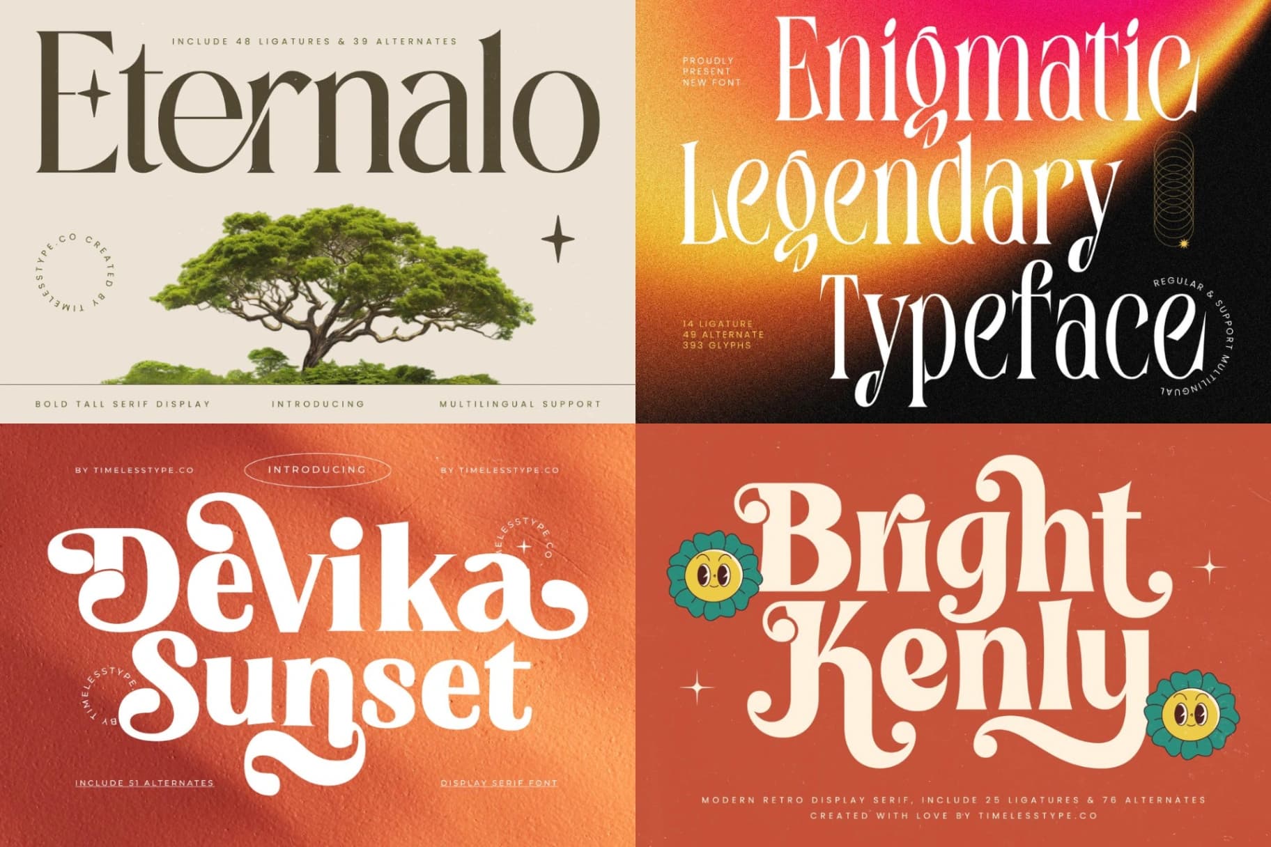 Preview 2 for Mega Pack 50 Display Fonts