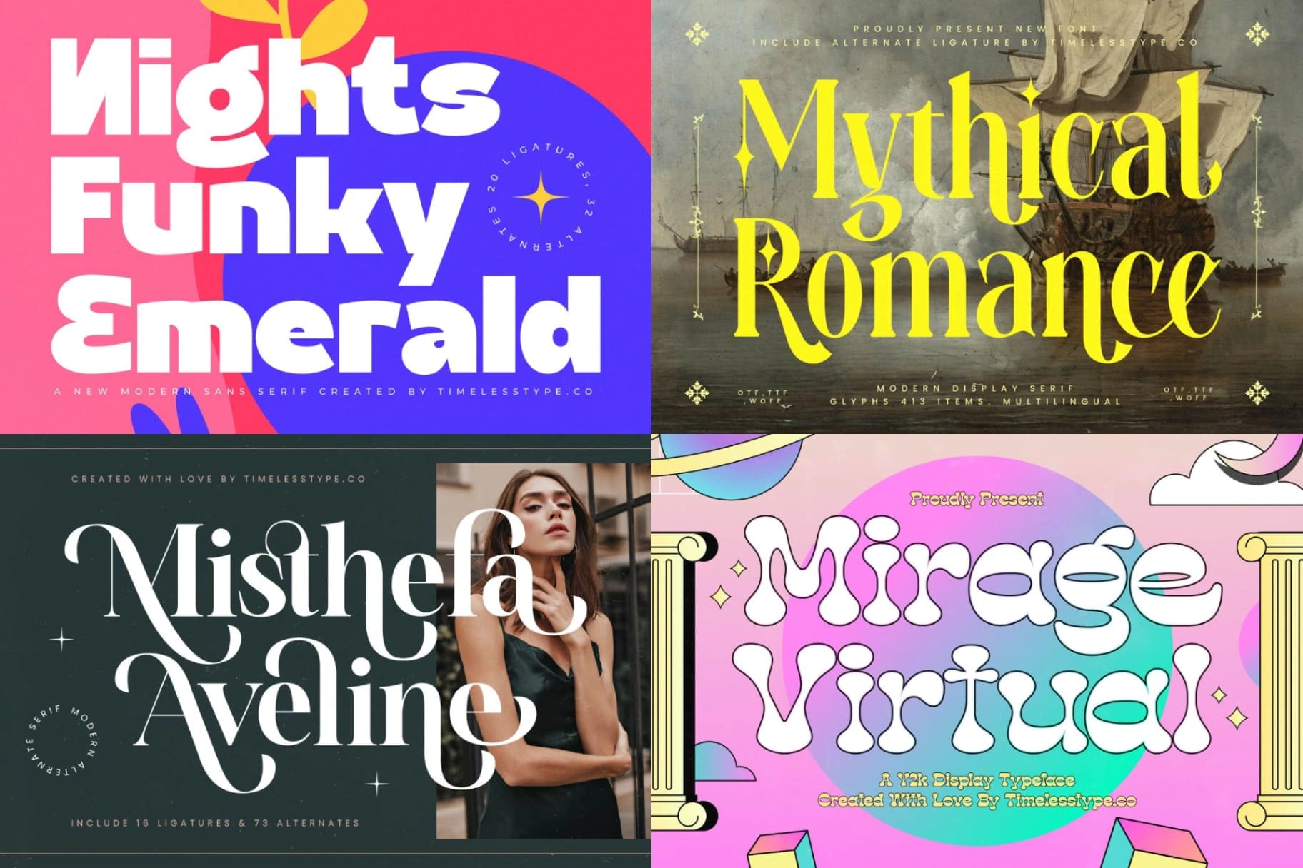 Preview 11 for Mega Pack 50 Display Fonts