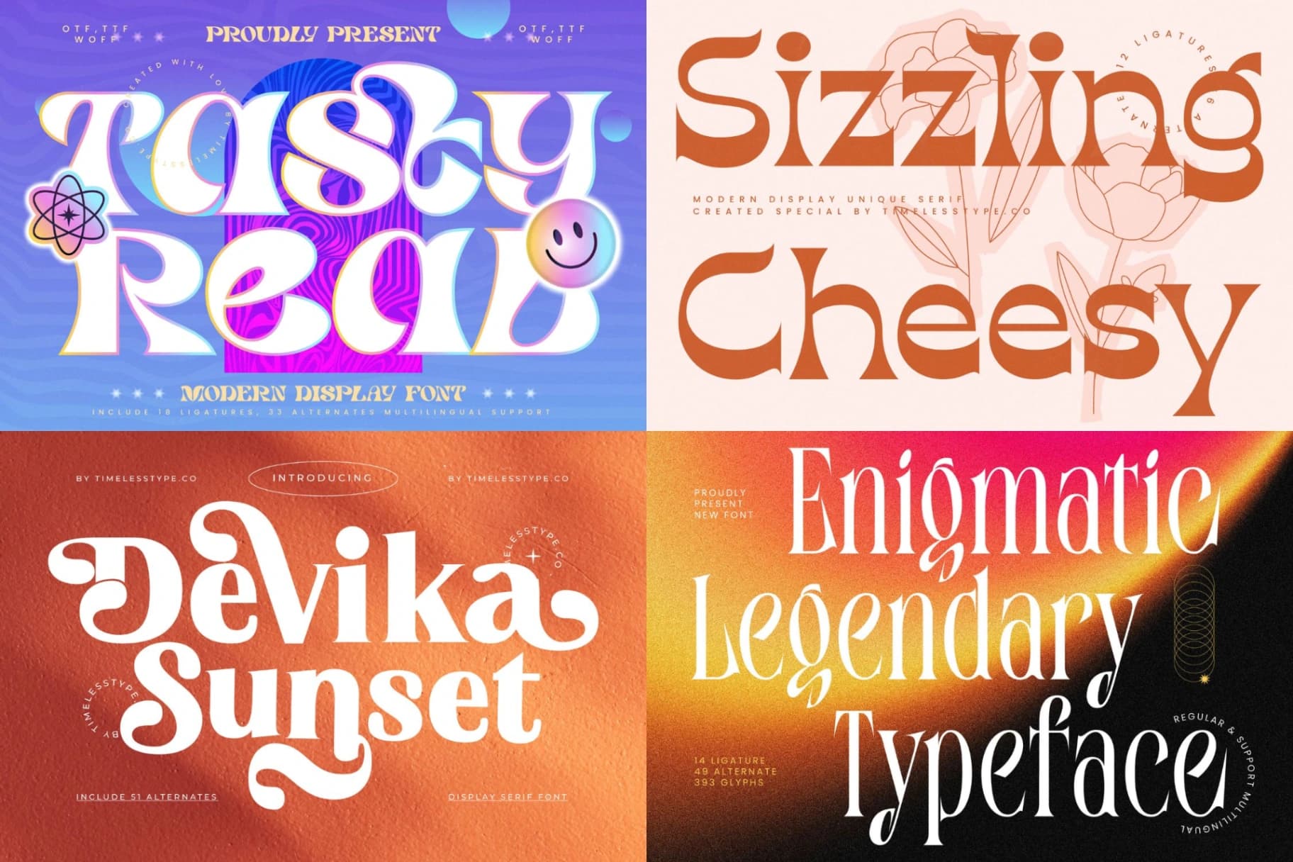 Preview 14 for Mega Pack 50 Display Fonts