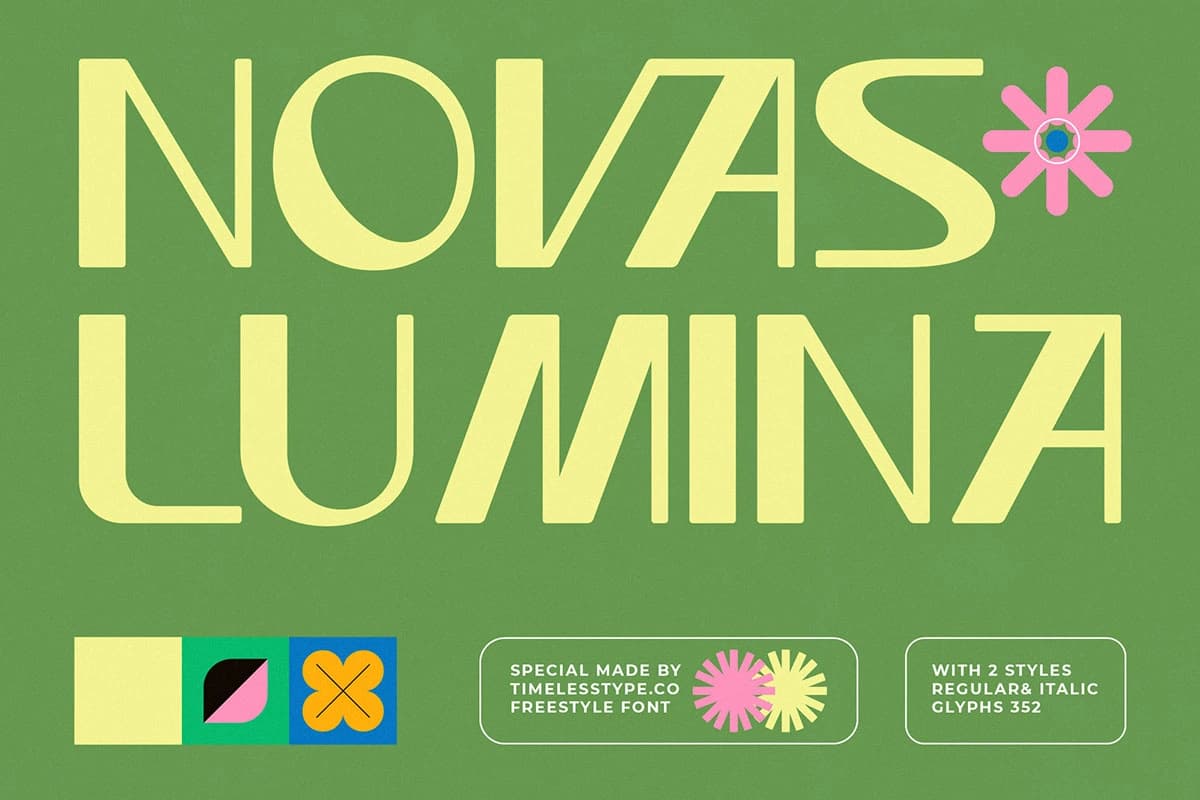 Preview 1 for Novas Lumina - Freestyle Font