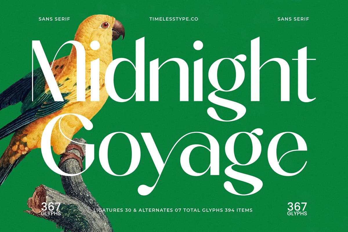 Preview 1 for Midnight Goyage - Modern Sans Serif Font