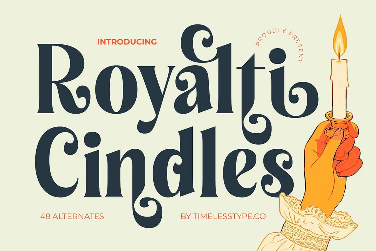 Preview of Royalti Cindles - Modern Alternate Font font