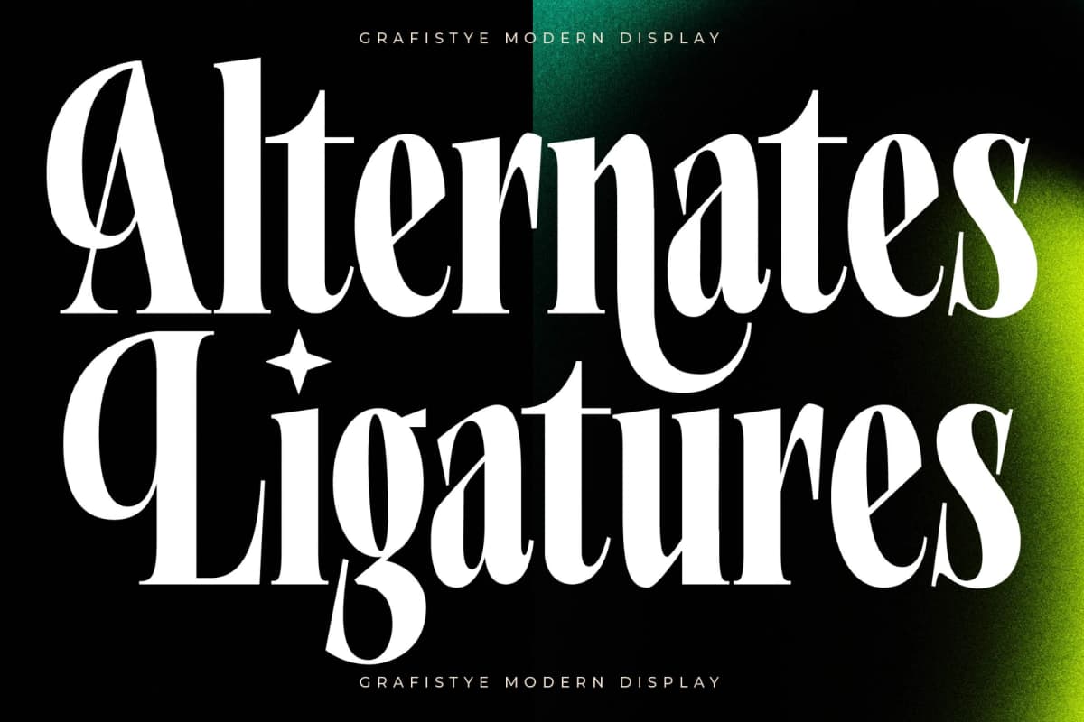 Grafistye - Modern Display font preview 13