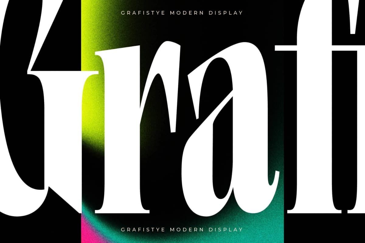 Grafistye - Modern Display font preview 5