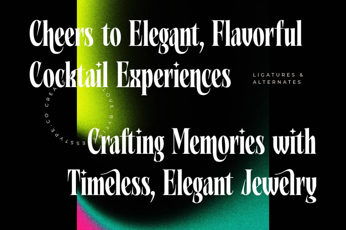 Grafistye - Modern Display font preview 11