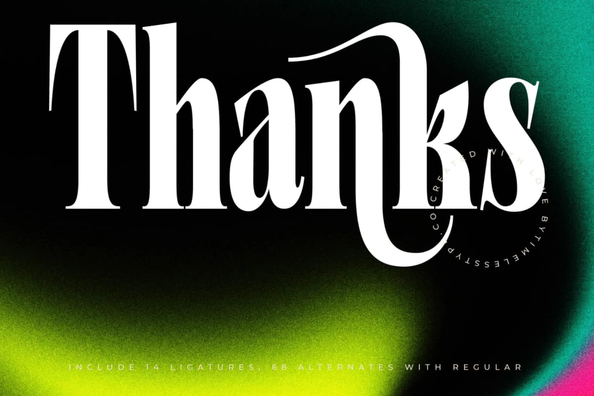 Grafistye - Modern Display font preview 20
