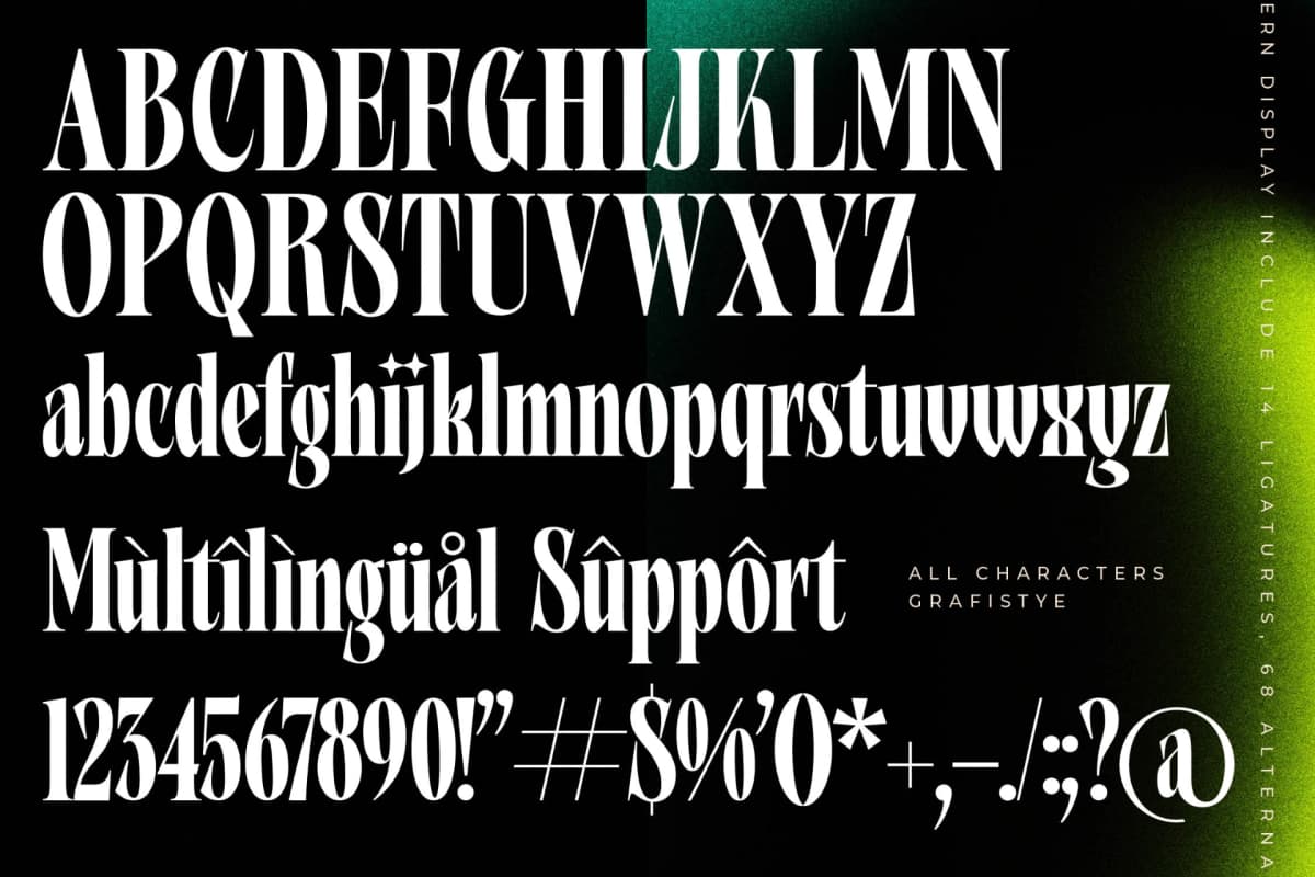 Grafistye - Modern Display font preview 18