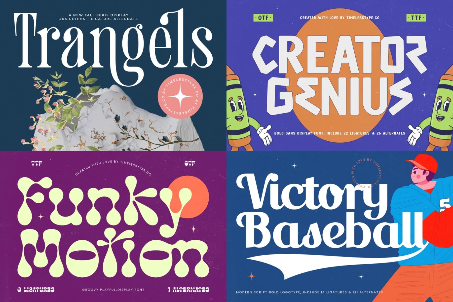 Preview 14 for Unleash Power 50 Fonts Pack