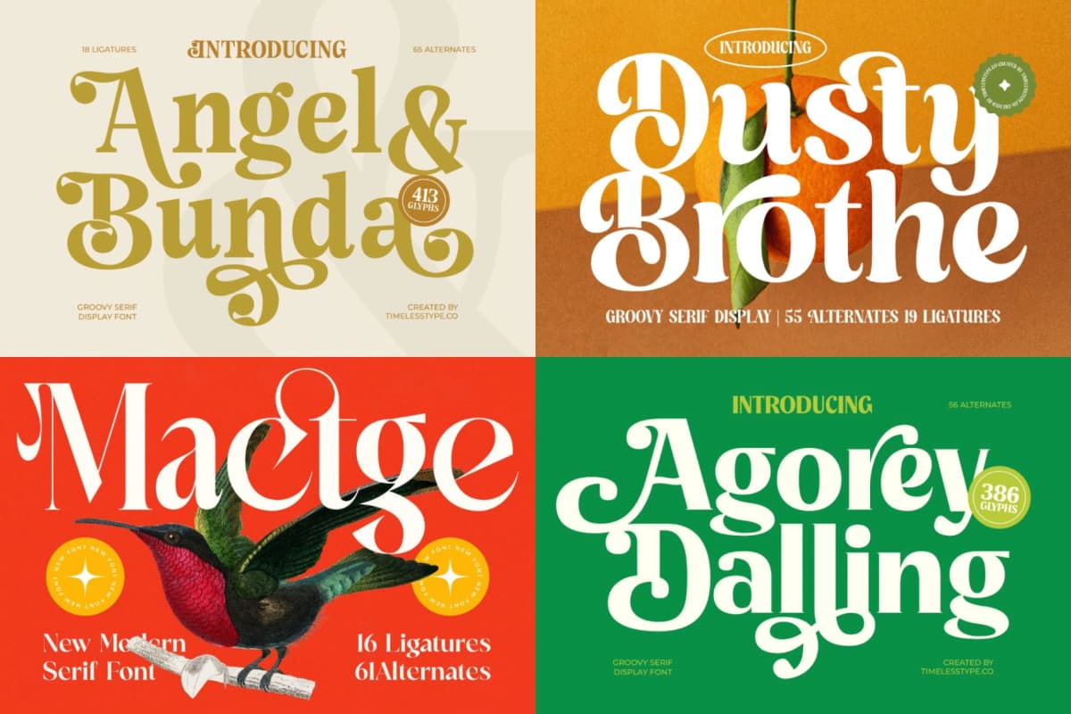 50 Fonts Endless DIsplay Styles font preview 14