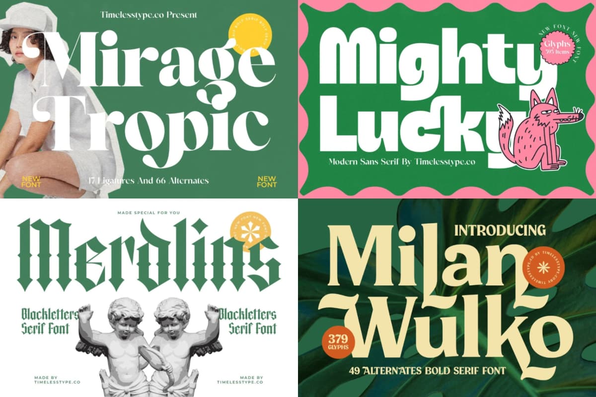 50 Fonts Endless DIsplay Styles font preview 8