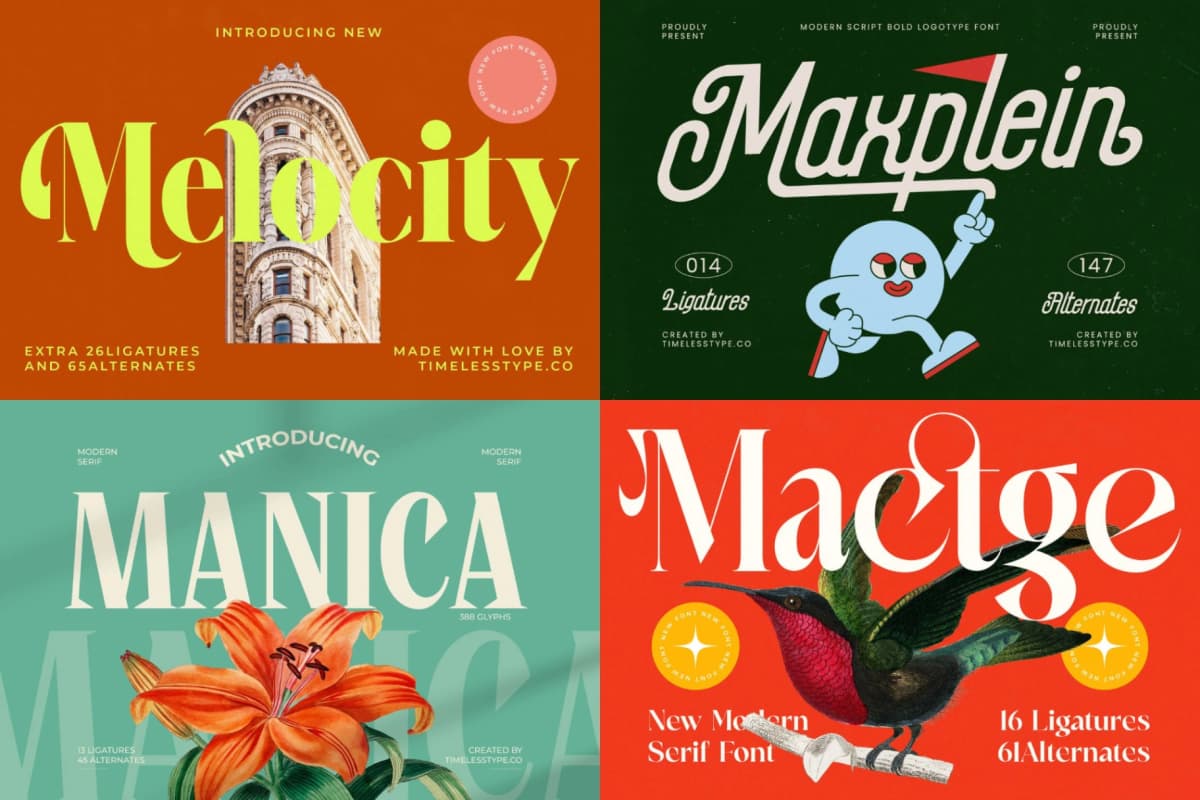 50 Fonts Endless DIsplay Styles font preview 9