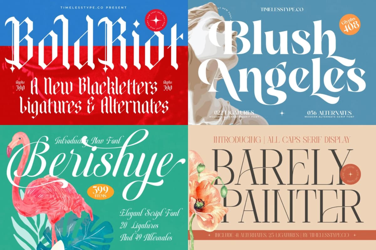 50 Fonts Endless DIsplay Styles font preview 13