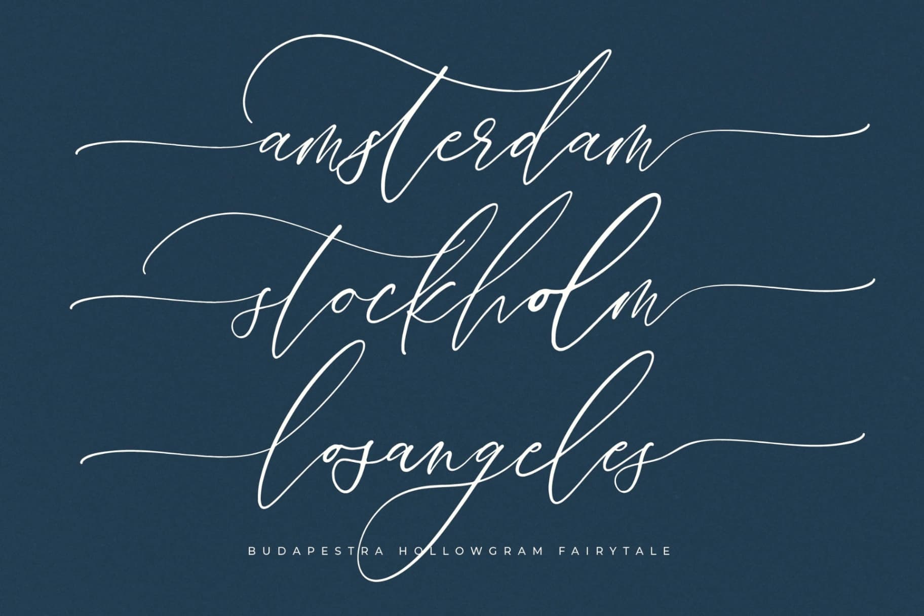Preview 4 for Budapestra Hollowgram Fairytale - Beautiful Calligraphy Script