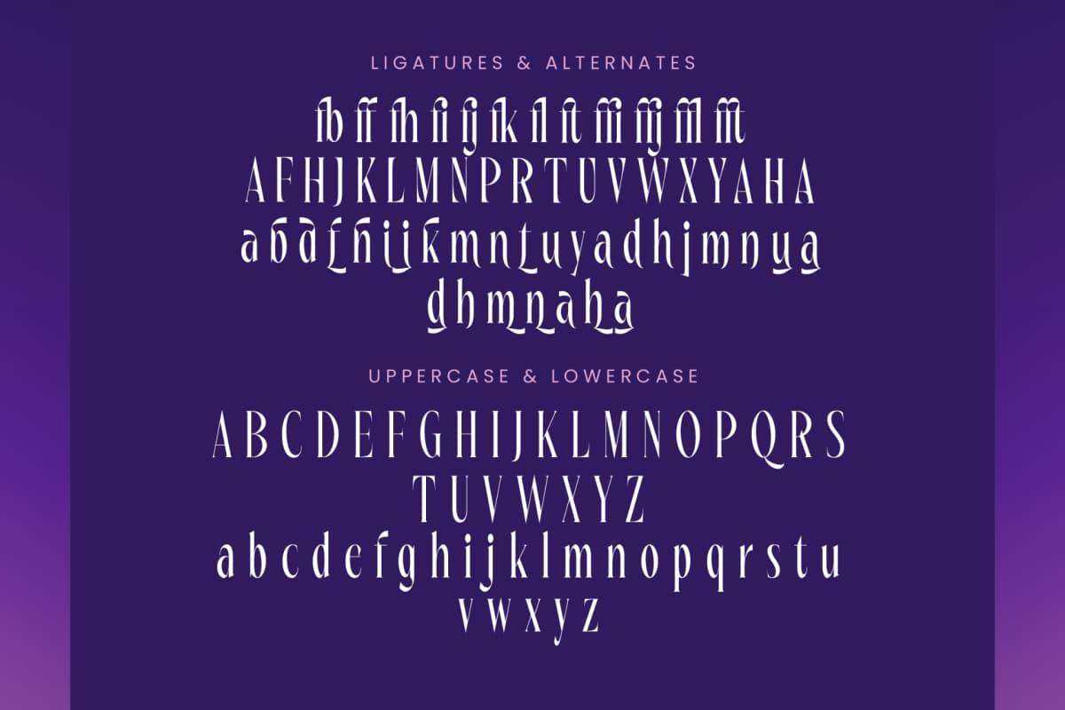Wharfkin Frostfire - Modern Serif Display font preview 19