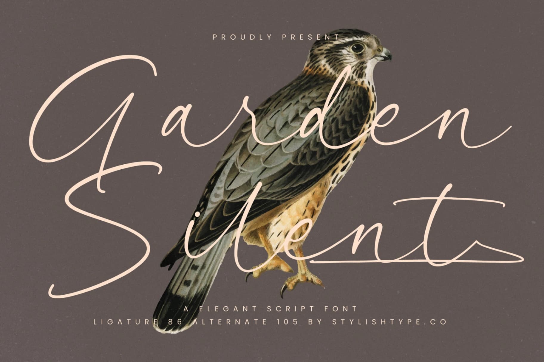 Preview of Garden Silent - Elegant Script Font font