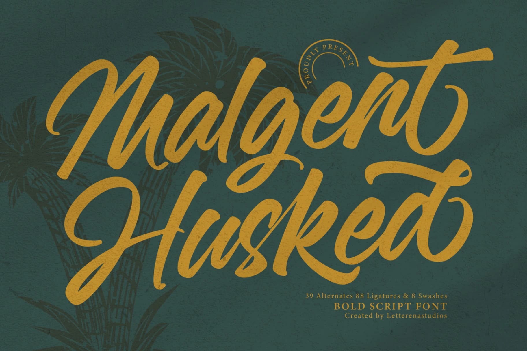 Preview of Malgent Husked - Bold Script Font font