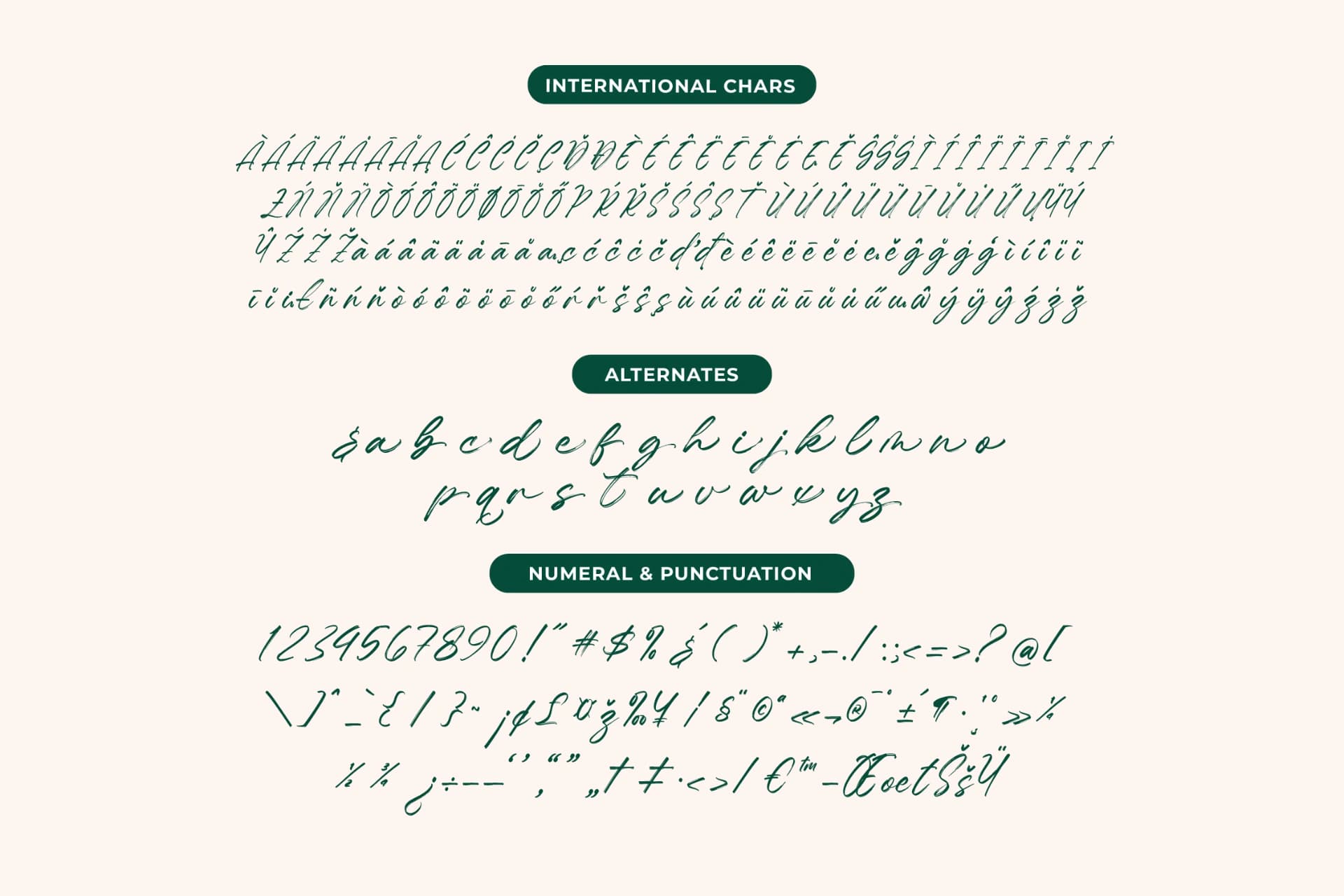 Preview 13 for Hugetta Amphals - Elegant Brush Font