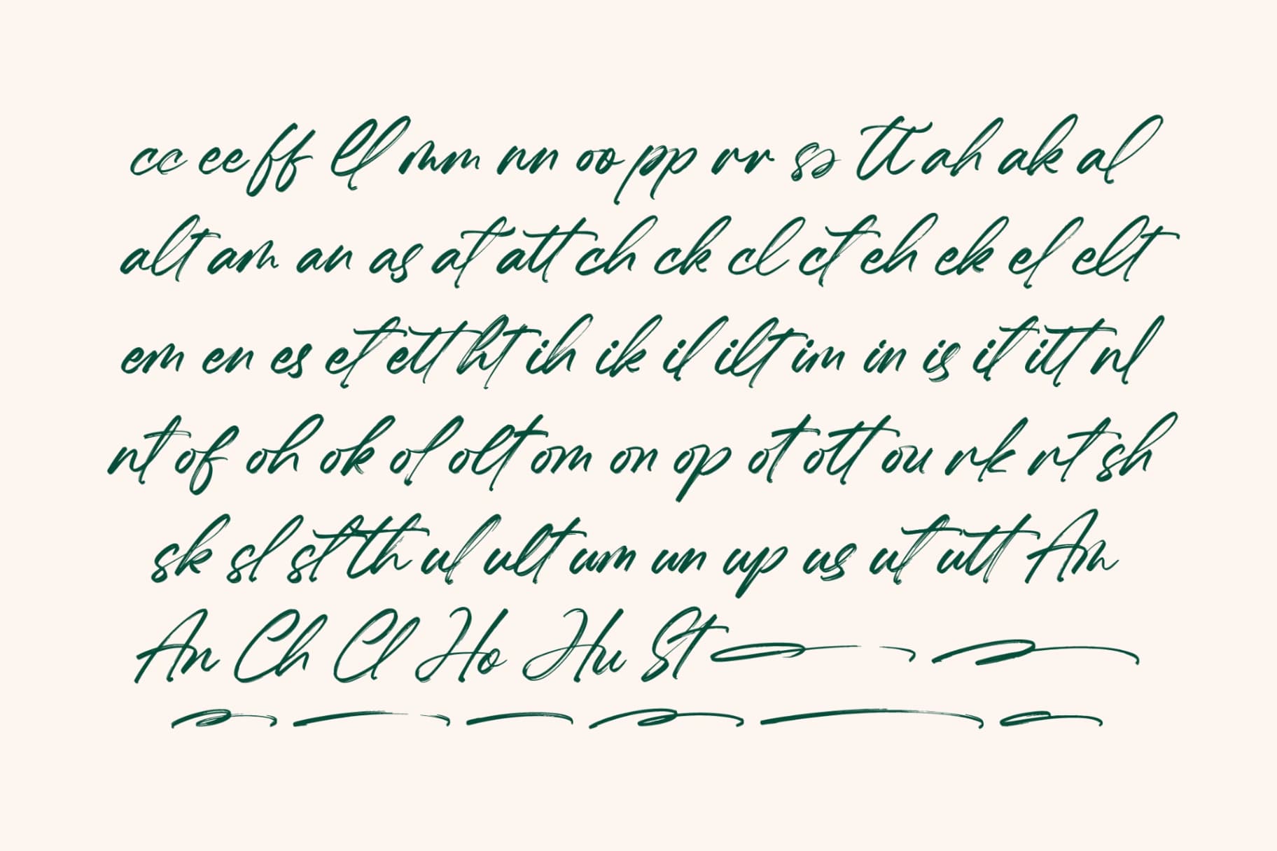 Preview 9 for Hugetta Amphals - Elegant Brush Font