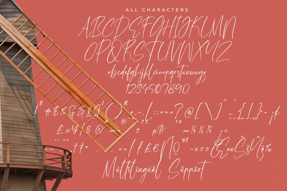 Amsterdam Silhouete - Modern Script Font font preview 18