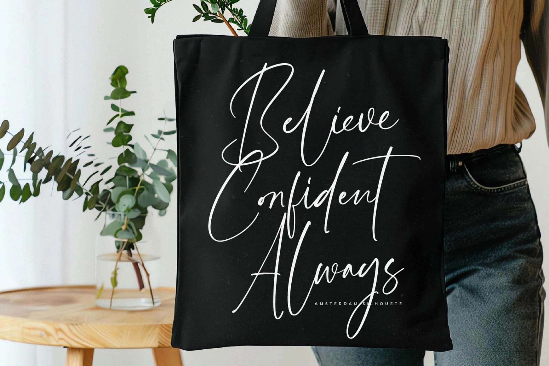 Preview 8 for Amsterdam Silhouete - Modern Script Font