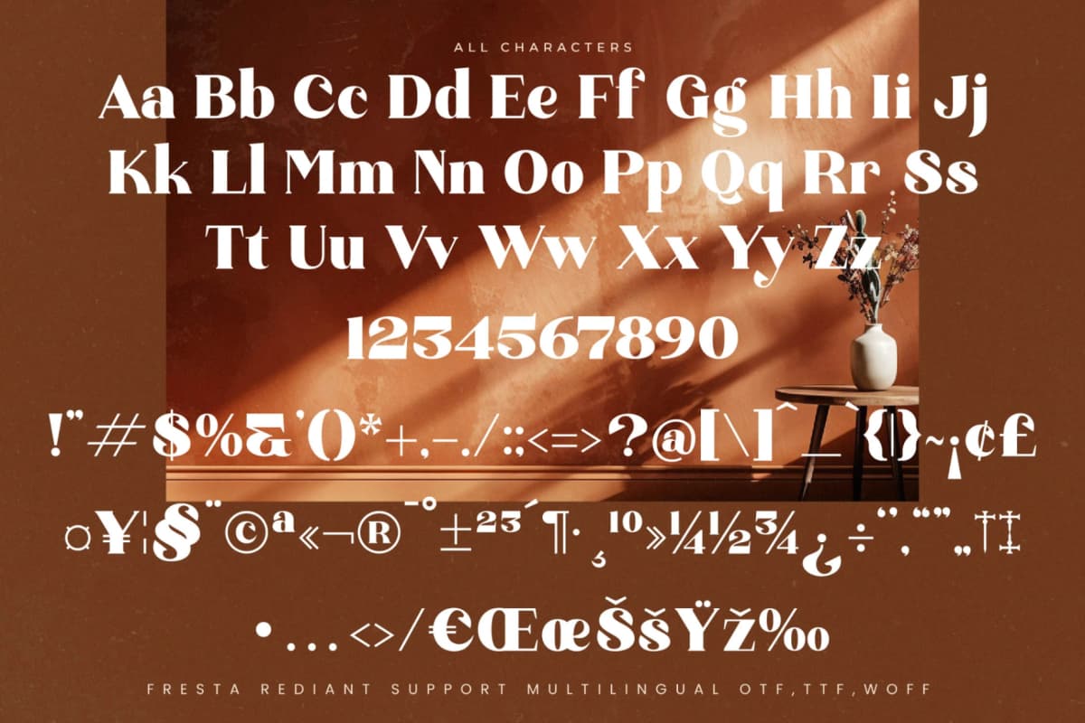Fresta Rediant - Alternates Serif Font font preview 18