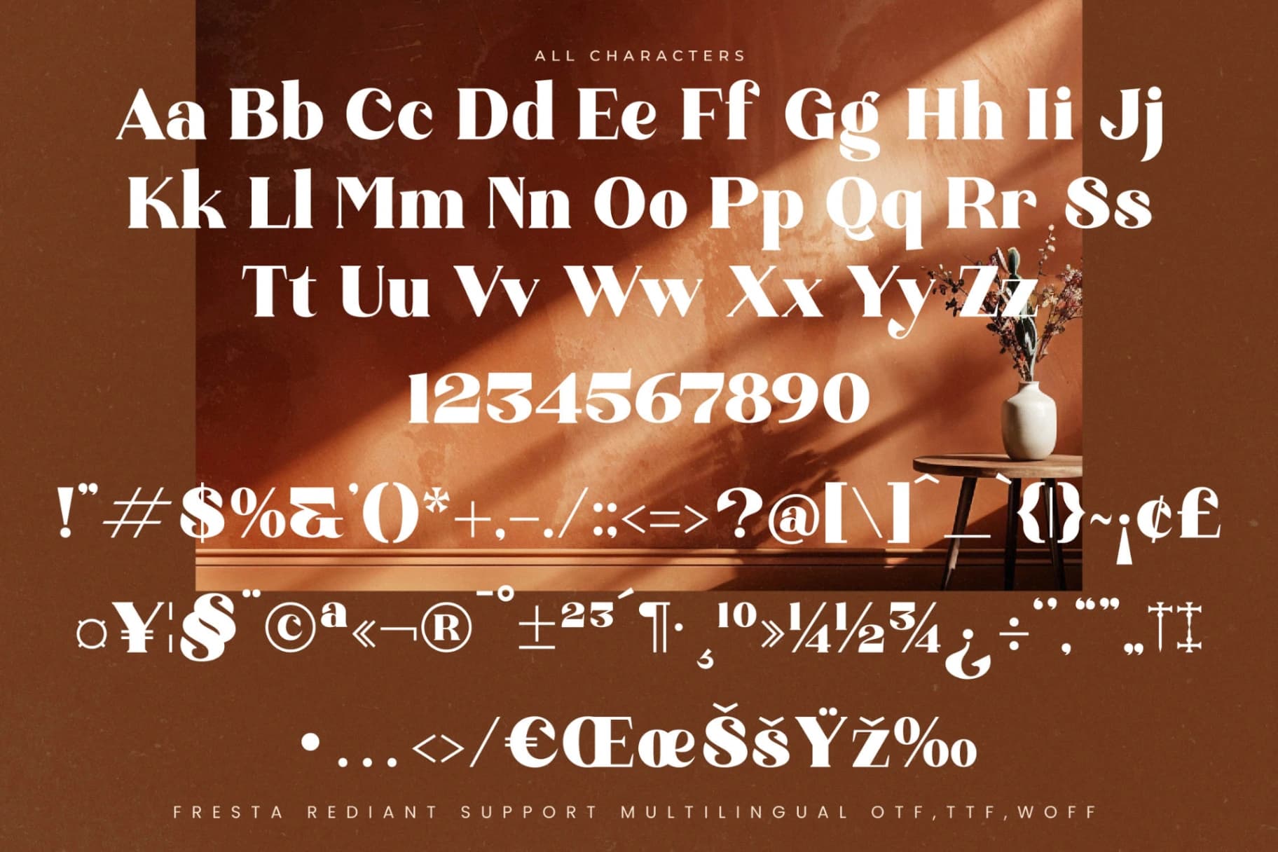 Preview 18 for Fresta Rediant - Alternates Serif Font