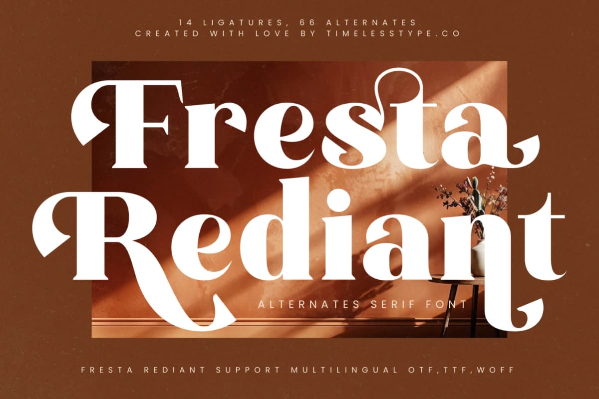 Fresta Rediant - Alternates Serif Font font preview 1