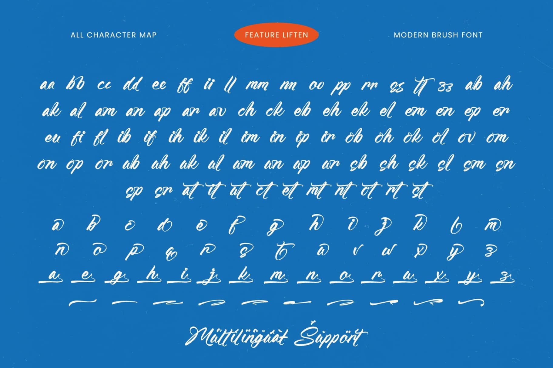 Preview 19 for Feature Liften - Modern Brush Font