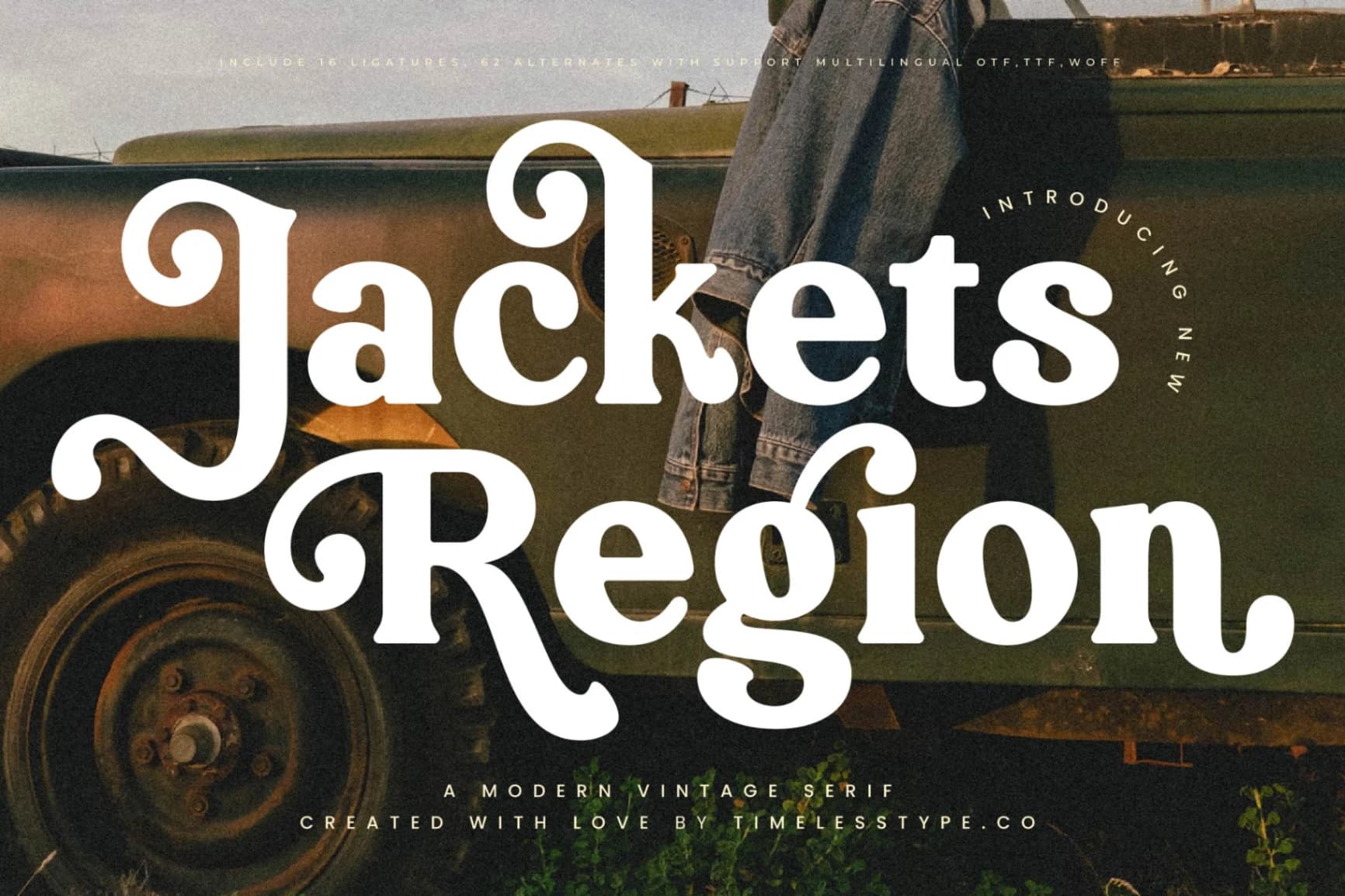 Preview 1 for Jackets Region - Modern Vintage Serif