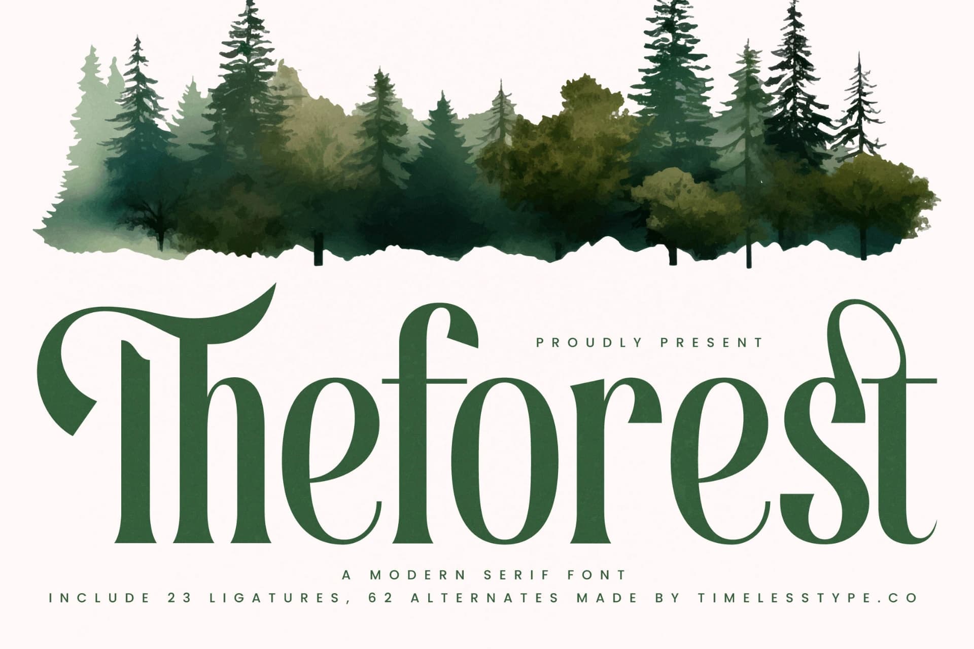 Preview 1 for Theforest - Modern Serif Font