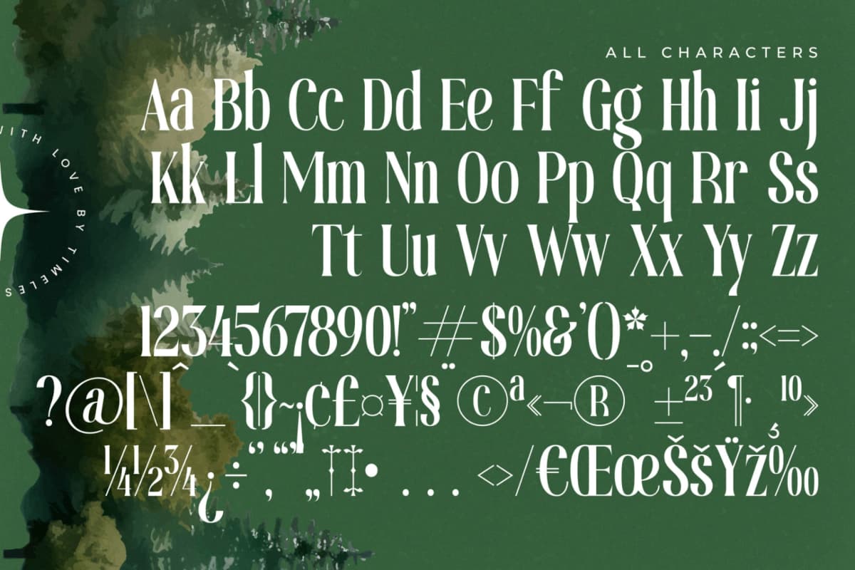 Theforest - Modern Serif Font font preview 18