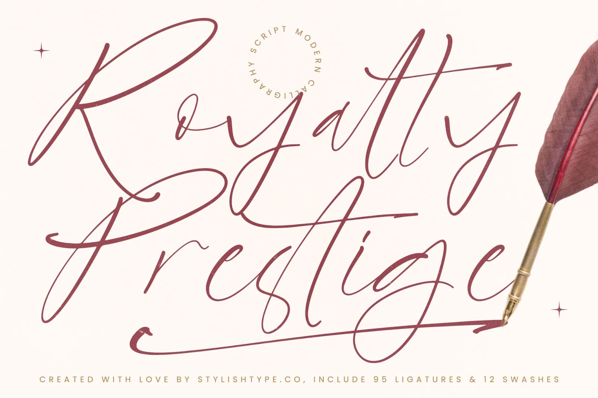 Preview of Royalty Prestige - Modern Calligraphy Script font