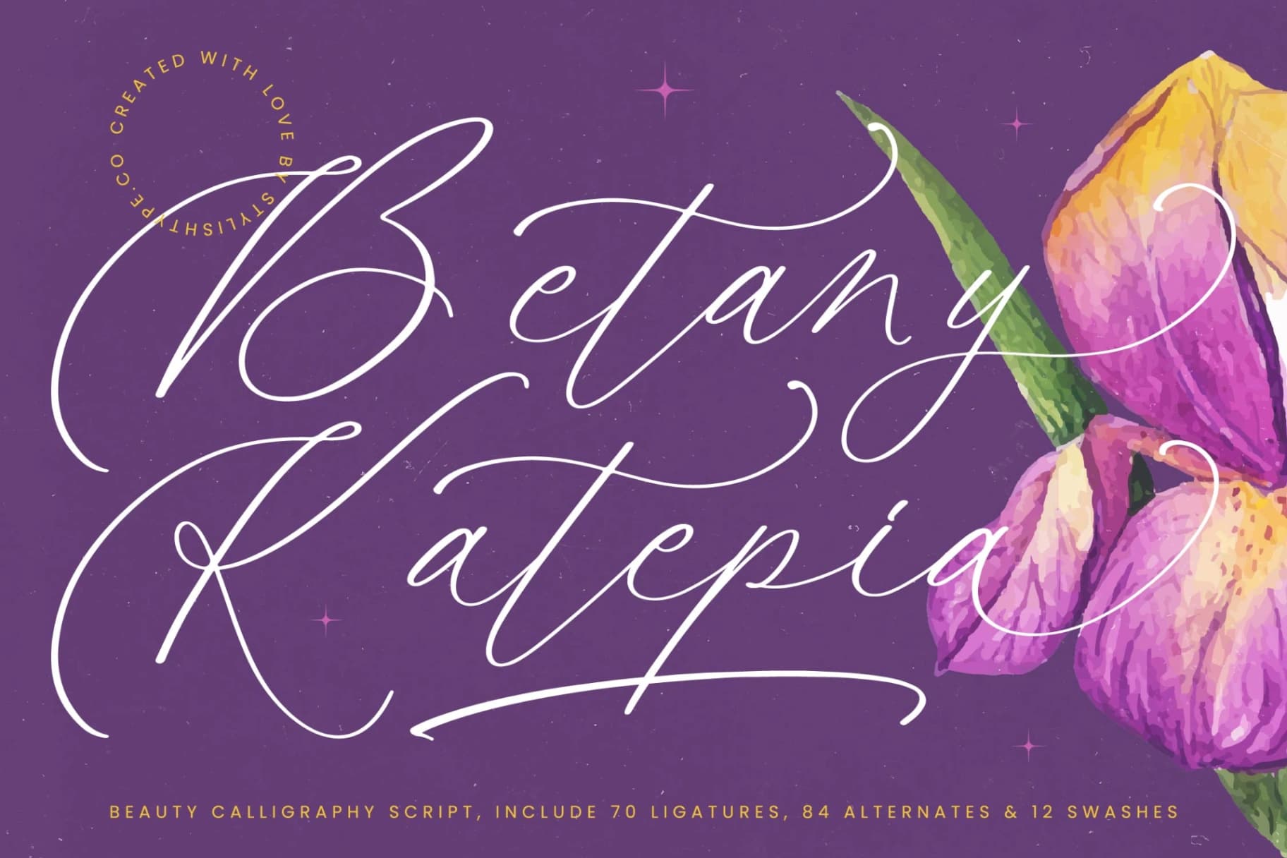 Preview of Betany Katepia - Beauty Calligraphy Script font