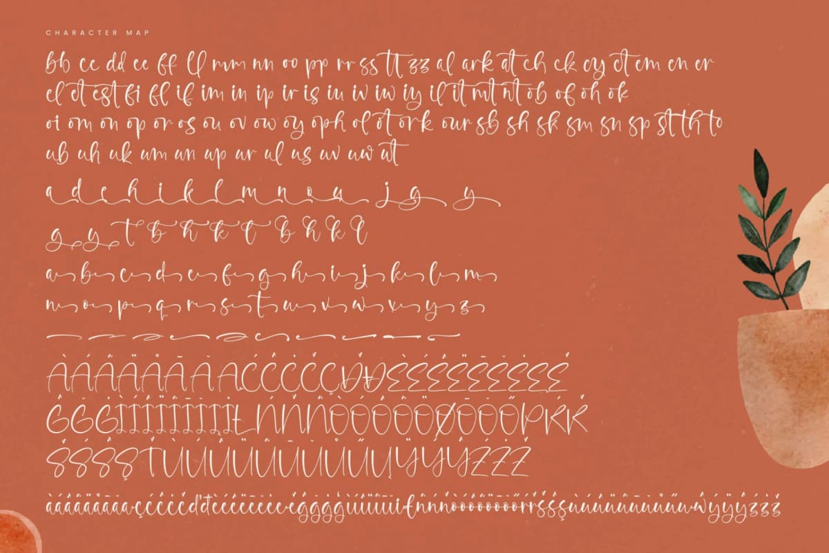 Glisten Bohotic - Modern Handwritten Script font preview 19