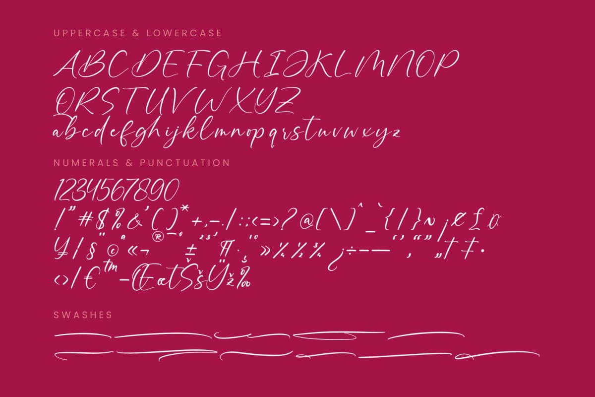 Preview 17 for Montise Natasha - Stylish Handwritten Font