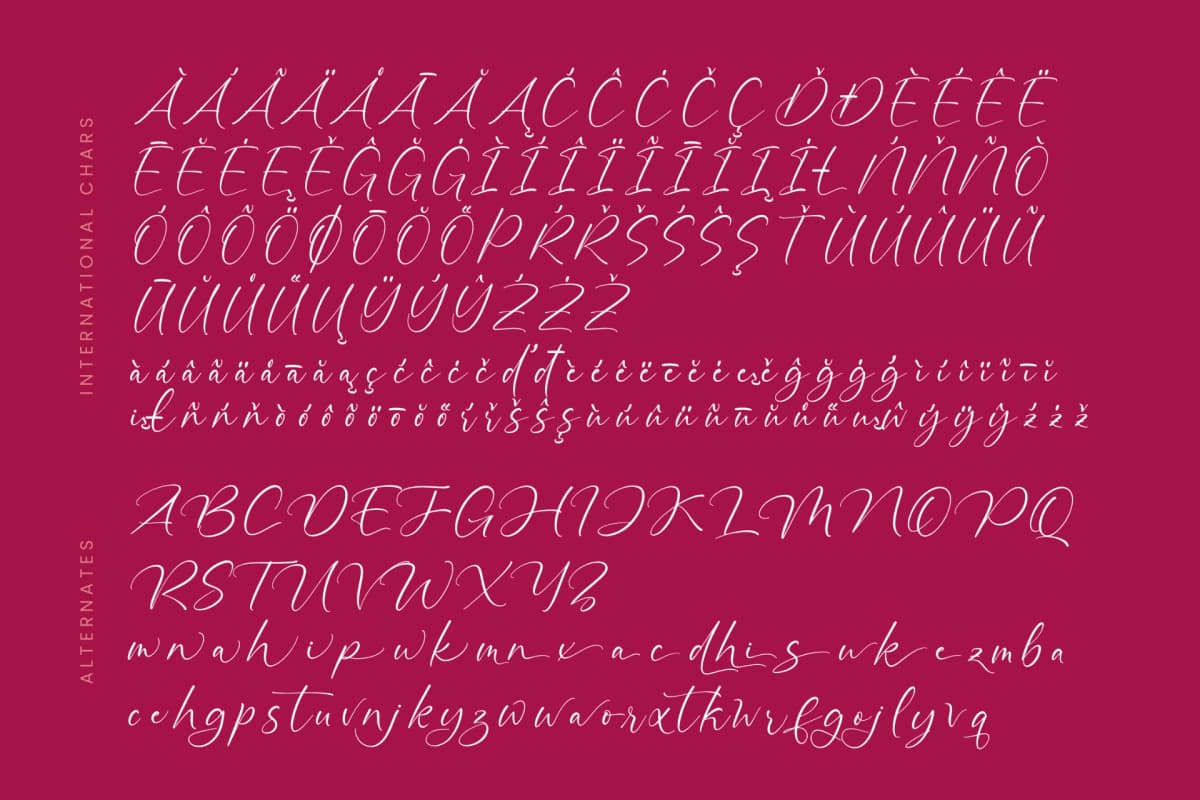 Preview 18 for Montise Natasha - Stylish Handwritten Font