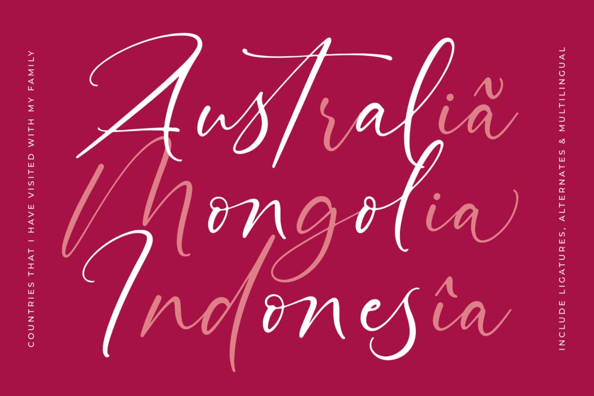 Preview 15 for Montise Natasha - Stylish Handwritten Font