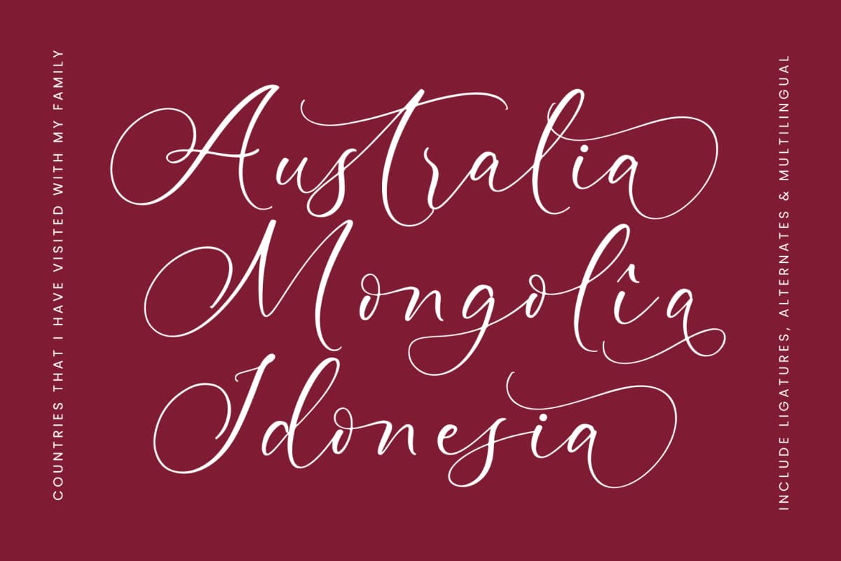 Aurating Martey - Stylish Calligraphy Font font preview 15
