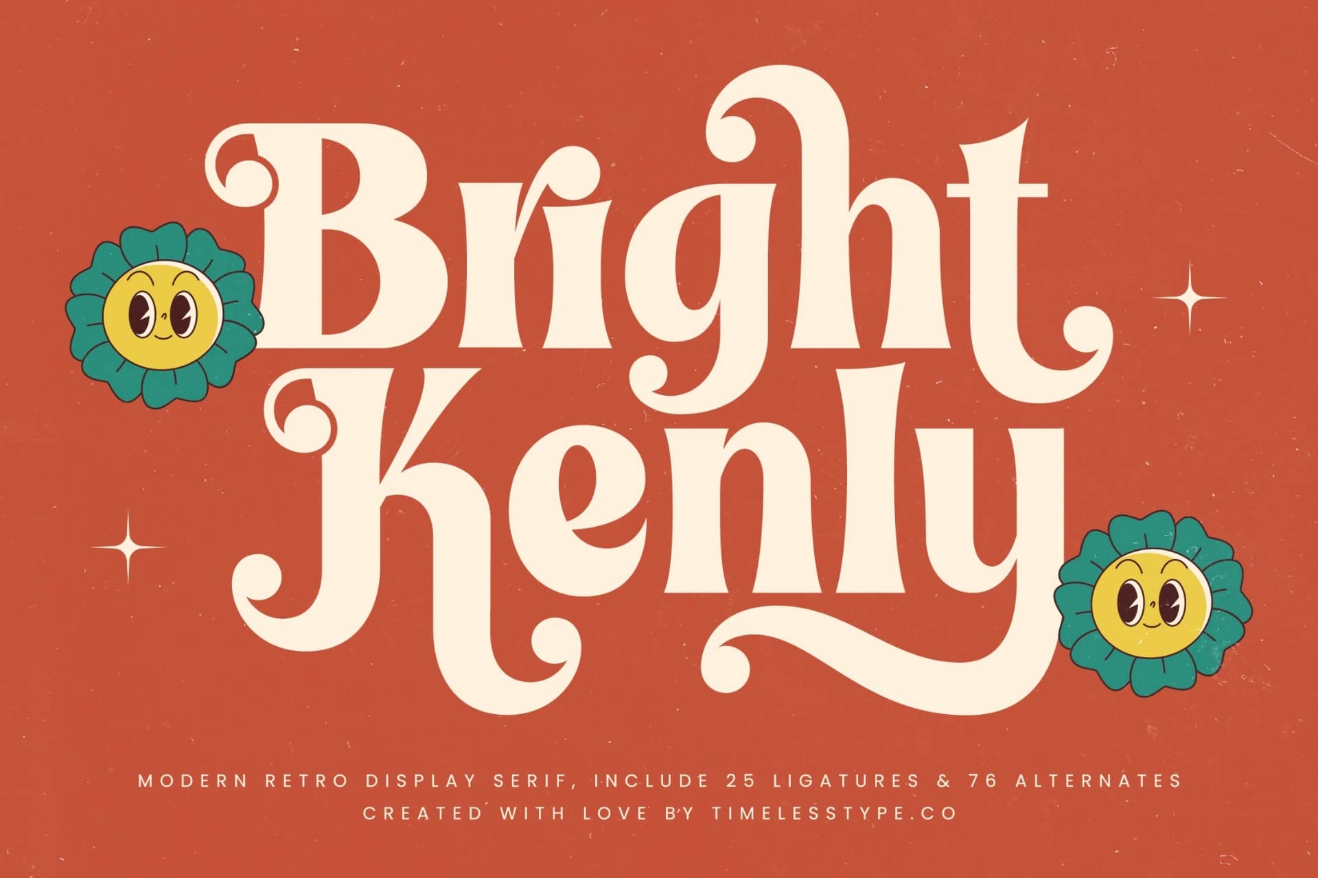 Preview 1 for Bright Kenly - Modern Retro Display Serif