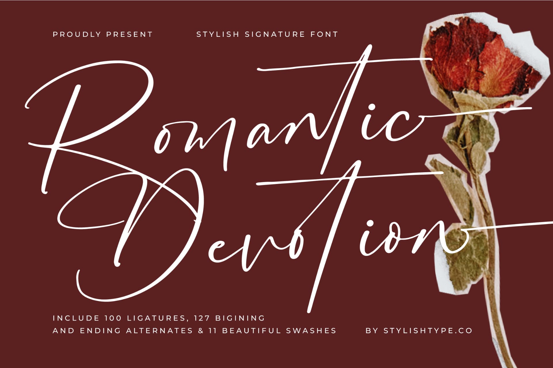 Preview of Romantic Devotion - Stylish Signature Font font