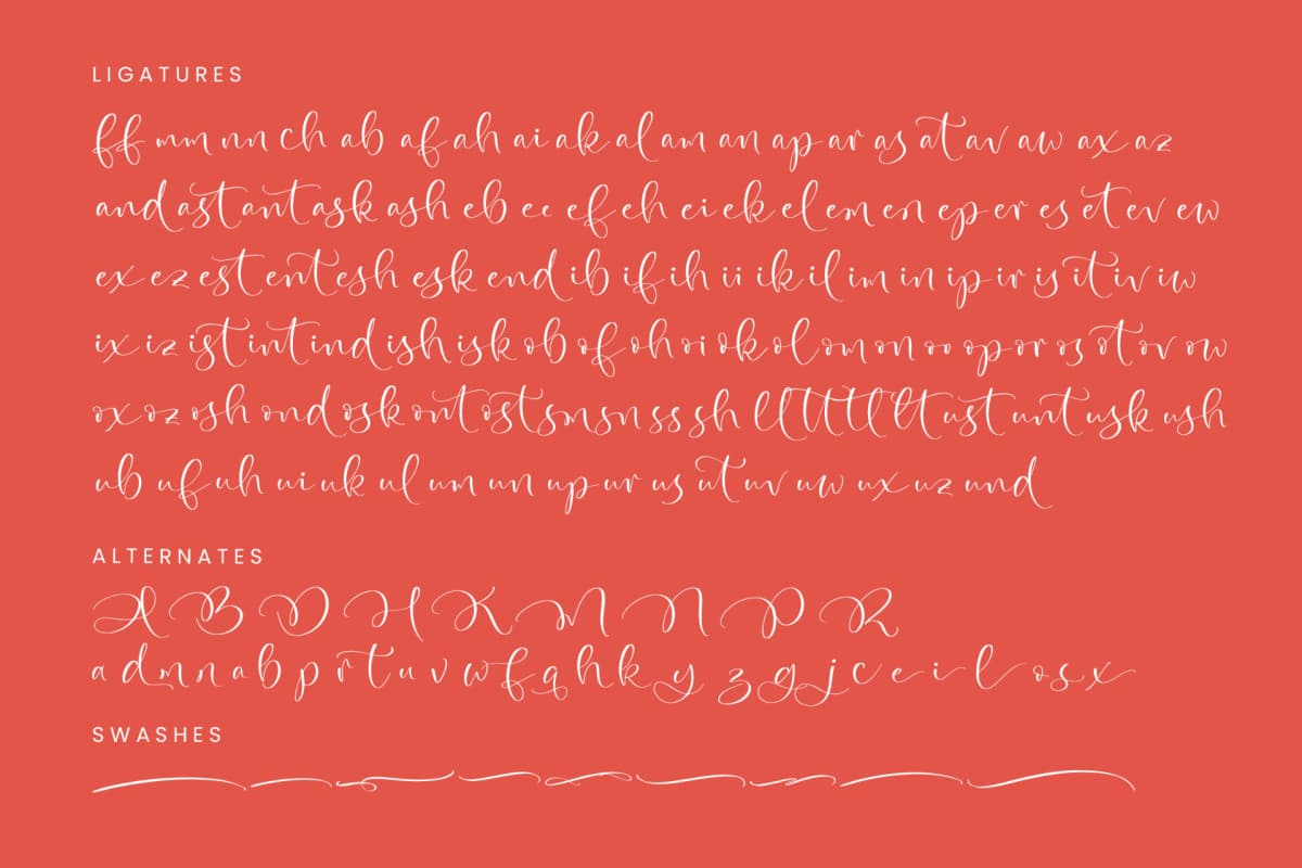 Preview 18 for Aquatic Mystiqu - Stylish Handwritten Font
