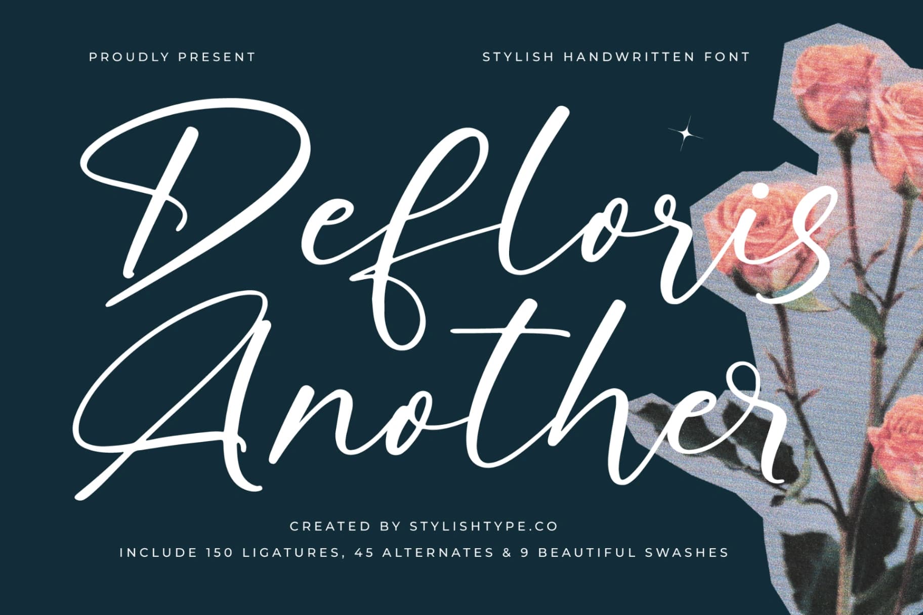 Preview of Defloris Another - Stylish Handwritten Font font