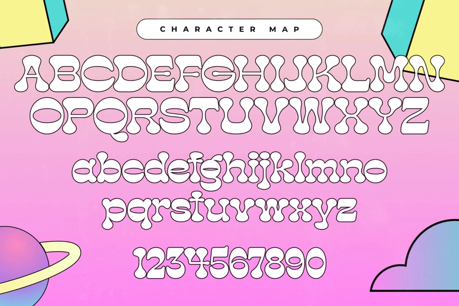 Preview 18 for Mirage Virtual - Y2k Display Font