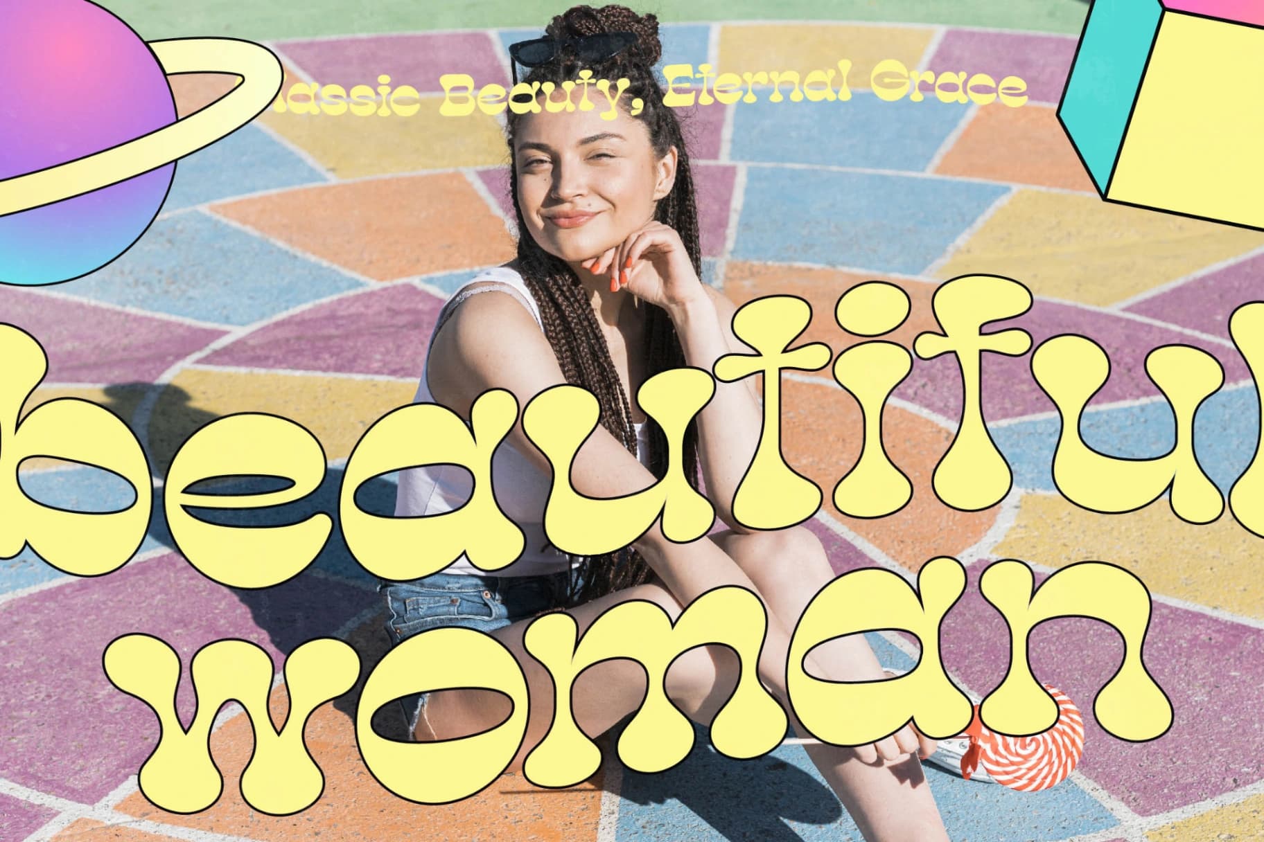 Preview 11 for Mirage Virtual - Y2k Display Font