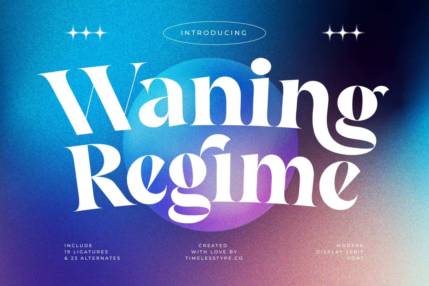 Preview of Waning Regime - Modern Display Serif font