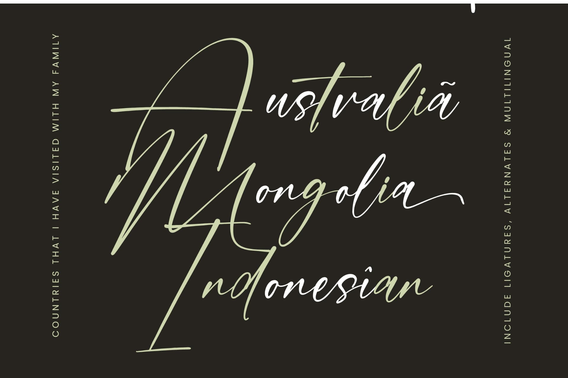 Preview 13 for Mountain Heritages - Stylish Signature Font