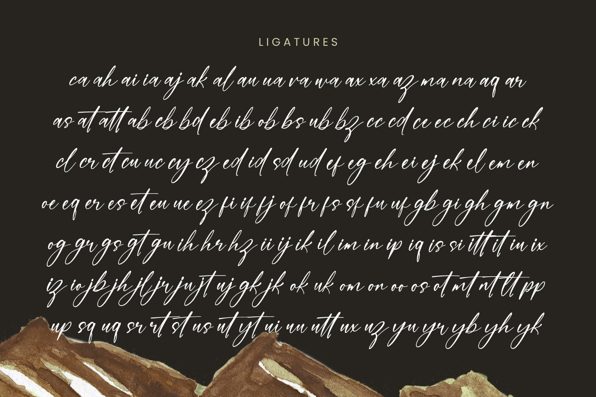 Preview 19 for Mountain Heritages - Stylish Signature Font