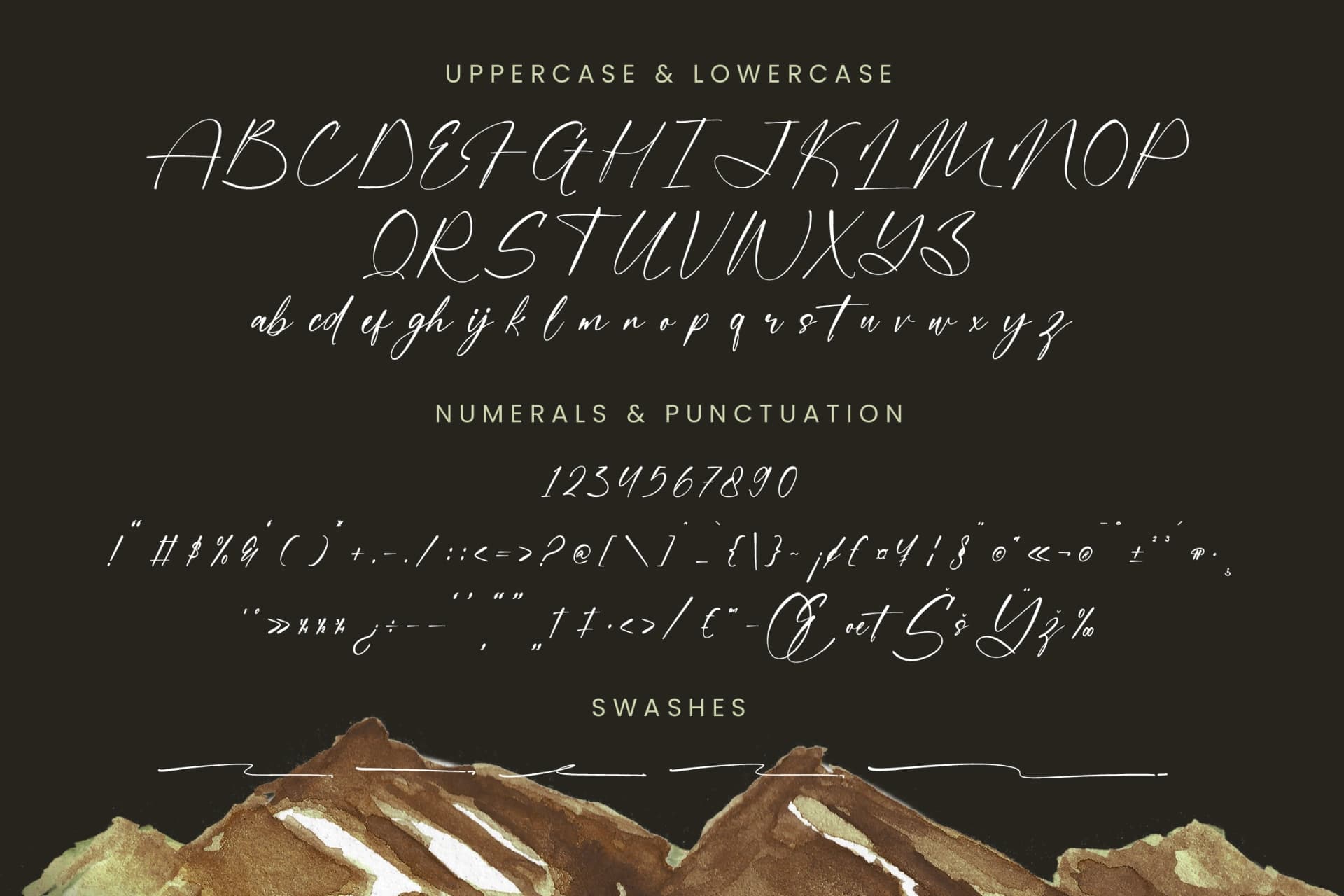 Preview 17 for Mountain Heritages - Stylish Signature Font